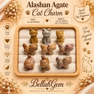 Alashan Agate Bracelet Charm - Cat Design - Alxa Charm