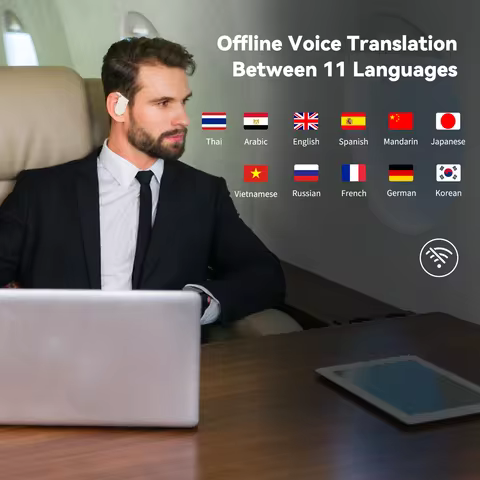 Wooask M9 Translator Earbuds,OWS Two-Way Real Time Translator Earphone ,Online 144 Languages with 11