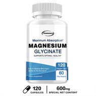 Viên nang Magie Glycinate 500 mg (120 viên nang) Bổ sung Magie hấp thụ tối đa hỗ trợ thần kinh cơ ti