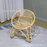Real Rattan Small Rattan Chair Outdoor Rattan Chair Back Chair Nordic Photography Chair Balcony Chai