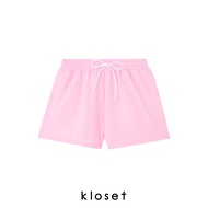 KLOSET Floral Shorts (KK22-P001) กางเกงขาสั้น กางเกงเอวยาวยืด