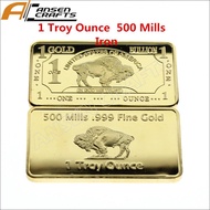 1 Troy Ounce Gold Silver Buffalo USA Bullion Ingot Bar High-Quality
