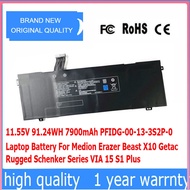 PFIDG-00-13-3S2P-0 Laptop Battery For Medion Erazer Beast X10 Getac Rugged Schenker Series VIA 15 S1