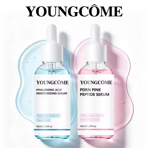 Hyaluronic Acid Moisturizing Face Serum Set PDRN Pink Peptide Serum Sodium DNA Hydrating Soothing YO