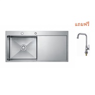 Global House KOCH KITCHEN อ่างล้างจาน 1 หลุมมีที่พัก SUS304 HMT-10050-SA รับประกันของเเท้