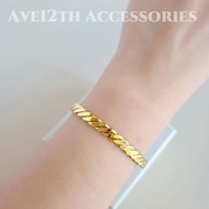 𝐀𝐕𝐄𝟏𝟐𝐓𝐇 Bailey Cuff Bangle Bracelet Titanium Stainless Steel Braided Pattern Cuff Bracelet