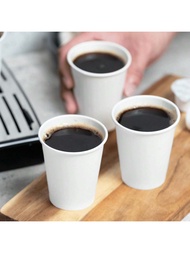 100pcs 9oz Thick White Paper Coffee Cups Without Lid Disposable Hot/Cold Drinks And Beverage Cups Ta