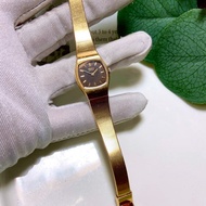 【西洋古董飾品】精美款 精工錶SEIKO 新電池石英咖啡古董手錶 女