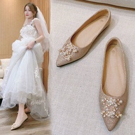 【2021】❤ large size women's shoes flat shoes Wedding Shoes for Women Bride Shoes Maternity Women's Sh