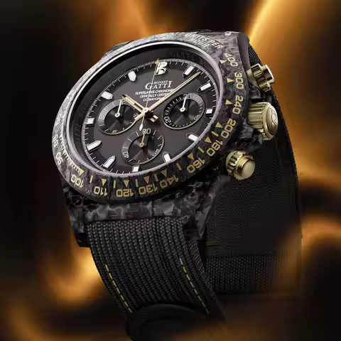 BONEST GATTI Watch for Men Automatic Mechanical Watch Carbon Fiber Case Waterproof Luminous Sport Fa