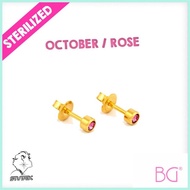 BROADWAY GEMS STUDEX Earring Birthstone ( October ) Gold