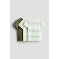 H&M T-Shirt Round Neck Short Sleeves Pack Of 3 Size 6-8 Years
