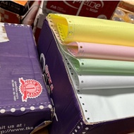 Continuous Printing Paper 9-Inch X 5.5-Layer 4 Layers 1000 Sets (White Green Pink Yellow)