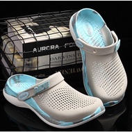 Dép Cross Literide 360 clog màu nâu cà phê giày sục sandal Crocs quai ngang bít đầu nam nữ đi năng