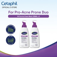 Cetaphil Pro Acne Prone Oil Control Foam Wash For Face 236ML X 2 For Oily Combination Skin