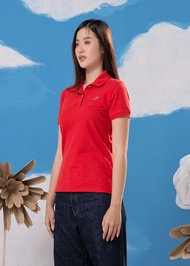 CROCODILE CHERRY TOMATO WOMEN TAPERED FIT POLO เสื้อโปโลสีแดงมะเขือเทศเชอร์รีทรงเข้ารูป