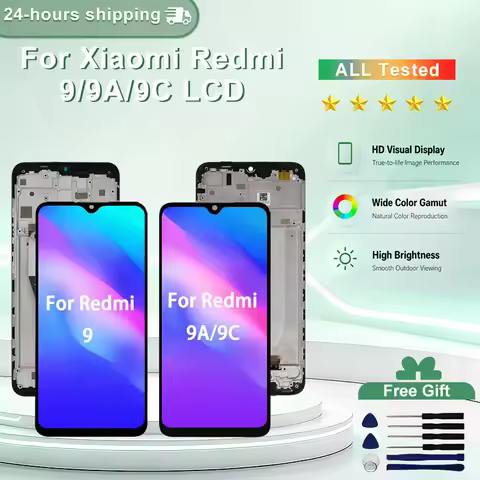 6.53" IPS For Xiaomi Redmi 9 LCD M2004J19C Display Touch Screen For Redmi 9A LCD 9C Display M2006C3L