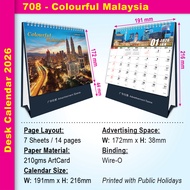 [ READY STOCK ] 2026 Table Calendar/ Desktop Calendar 2026/ Kalendar 2026