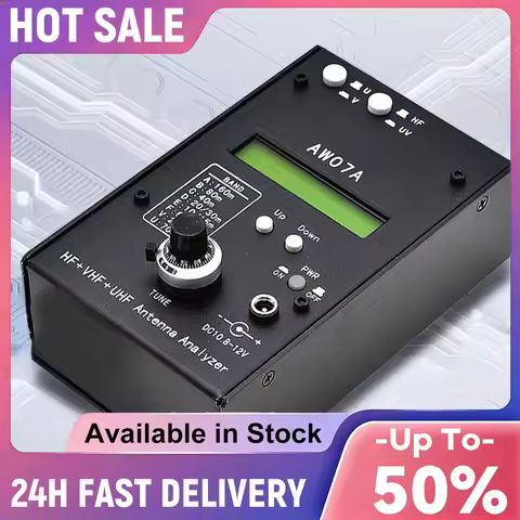 HF/VHF/UHF AW07A 1.5-470MHZ 160M Multiband Antenna Analyzer SWR Antenna Meter Tester RF Impedance An