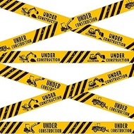 Nuanchu 2 Rolls 3'' x 98'' Under Construction Party Tape Decorations Construction Theme Birthday Par
