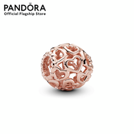 Pandora Openwork hearts PANDORA Rose charm เครื่องประดับ ชาร์ม ชาร์มสีโรส ชาร์มสร้อยข้อมือ ชาร์มแพนดอร่า แพนดอร่า