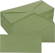 Whaline 50Pcs Business Envelopes Sage Green Mailing Envelopes V-Flap Envelopes for Invitations Maili