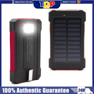 Top Solar Power Bank Waterproof 50000mAh with LED Light Solar Charger 2 USB Powerbank Ports ，20000mA