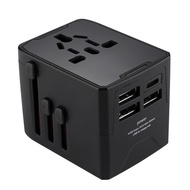 3USB 1Type C Ports Universal Travel Adapter 1500W Max Multi Plug Outlet All in One Travel Charger for Europe/ UK USA AUS