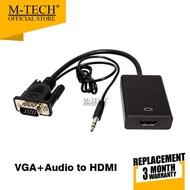 M-TECH ORIGINAL Converter VGA + Audio to HDMI Usb 3.0