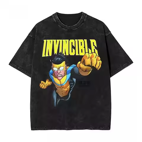 Invincible Hero Cartoon Comic T-irt ort Sve Cotton Waed ex Casual Wear Breathable Summer Top for Tee