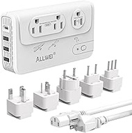 ALLWEI - Travel voltage converter 2000 W from 220 V to 110 V for Euro travel voltage adapter for low
