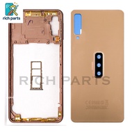 Samsung Galaxy A7 2018 A750F SM-A750 A750F 1 Set Middle Frame Back Cover BackDoor Housing Sim Tray