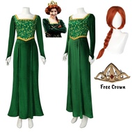 Anime Princess Fiona Green Dress - Shrek Cosplay Costume for Women