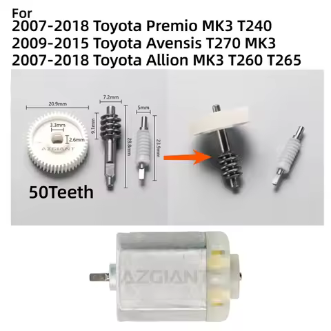 For Toyota Avensis T270 MK3 Exterior Mirror Folding Motor Actuator Gear Cog Metal Loop PCB 2009 2010