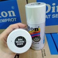 Pilox Cat Semprot DITON Spray Paint Acrylic Lacquer Paint - 884 Black Doff / HItam Dop / Hitam Tidak