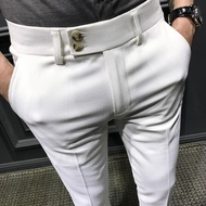 Small Feet 9-point Casual Pants Business Slim-fit Non-iron Trousers Youth Ankle-point Pants Men Kore