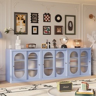 9C Sliding Door Living Room Storage Bookshelf Integrated Free Wall-Mounted Combination Bookshelf Low