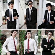 GESH Tie Fashion Skinny Plain Solid wedding