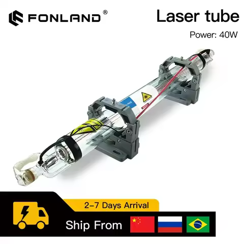 Fonland Co2 Laser Tube 40W Length 700MM Glass Laser Lamp for Co2 Laser Engraving Cutting Machine K40