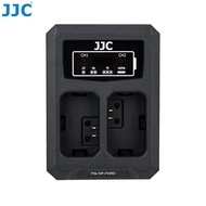 JJC สองเครื่องชาร์จ USB สำหรับ NP-FW50แบตเตอรี่ของกล้องโซนี่ ZV-E10 A6000 A6100 A6300 A7R DSC-RX10 A6400 A6500 A5000 A5100 A3000สอง A7S II A7R II IV