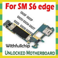 For Samsung Galaxy S6 edge G925F 32G 64G G925A G925FQ G925I G925P G925T G925V Unlocked Unlock Motherboard With Full Chips OS
