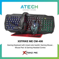 Xtrike Me CM-406 Multimedia Gaming Keyboard + 4D Glowing mouse + Headset