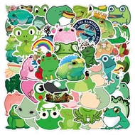 50pcs Cute Frog Graffiti Waterproof Sticker Car Luggage Notebook Scooter Water Cup Sticker