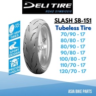 Deli Slash Tires Motor Tyre Motorsikal Tayar 17 Inci Tubeless - 70/90-17 80/80-17 80/90-17 90/80-17 