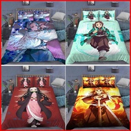 ST2 Demon slayer Bedsheet Pillowcase combination Comfortable Washable 2IN1 Anime Tanjirou Nezuko she