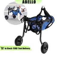 Adjustable Stainless Steel Pet Dog Cat Wheelchair Puppy Walk Aid Cart for Injured Disabled Pets