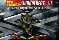 Decals Sticker Motorcycle Decals for Honda Beat 110 V1 FI050