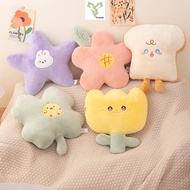 Hot Cute Pillow Five-pointed Star Four-leaf Clover Tulip Pink Flower Bread Plush Toy Soft Warm Sofa 