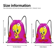 Tweety Bird Drawstring Bag Student Drawstring Double-Shoulder Backpack Schoolbag,Waterproof