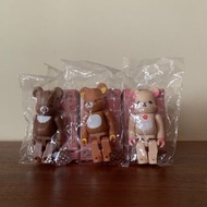 メディコムトイ｜MEDICOM TOY Be@rbrick S45 45代 リラックマ RILAKKUMA  拉拉熊 庫柏力克熊 100%  普版+隱藏版 三隻組合